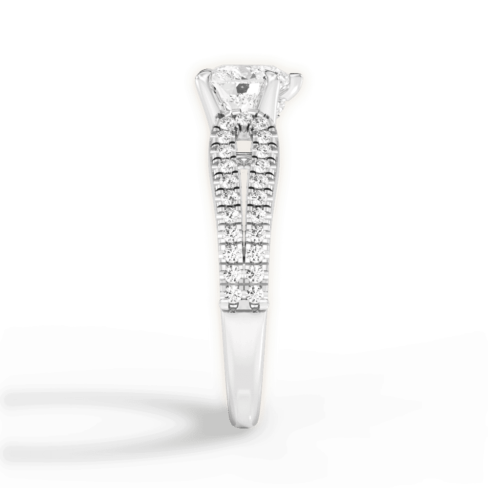 14kt White Gold/18kt White Gold/Platinum/heart/perspective