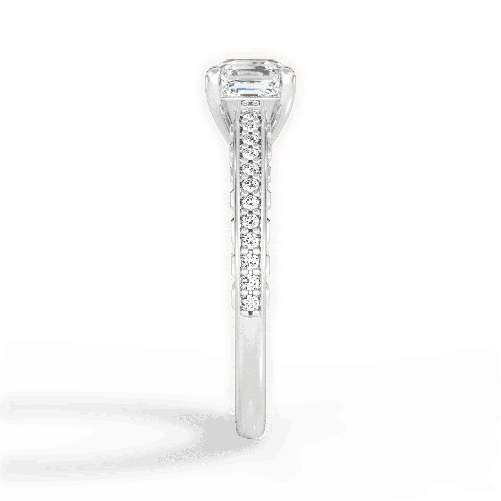 14kt White Gold/18kt White Gold/Platinum/asscher/perspective