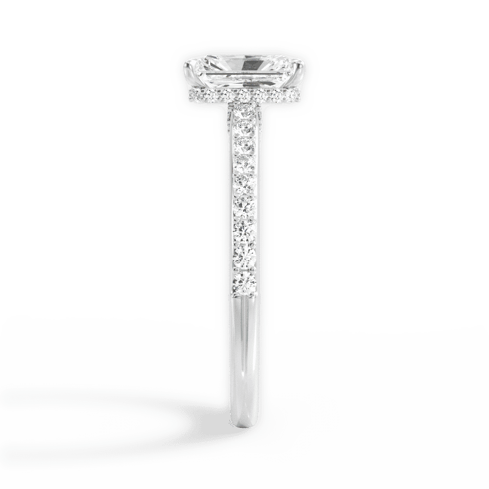 14kt White Gold/18kt White Gold/Platinum/radiant/perspective