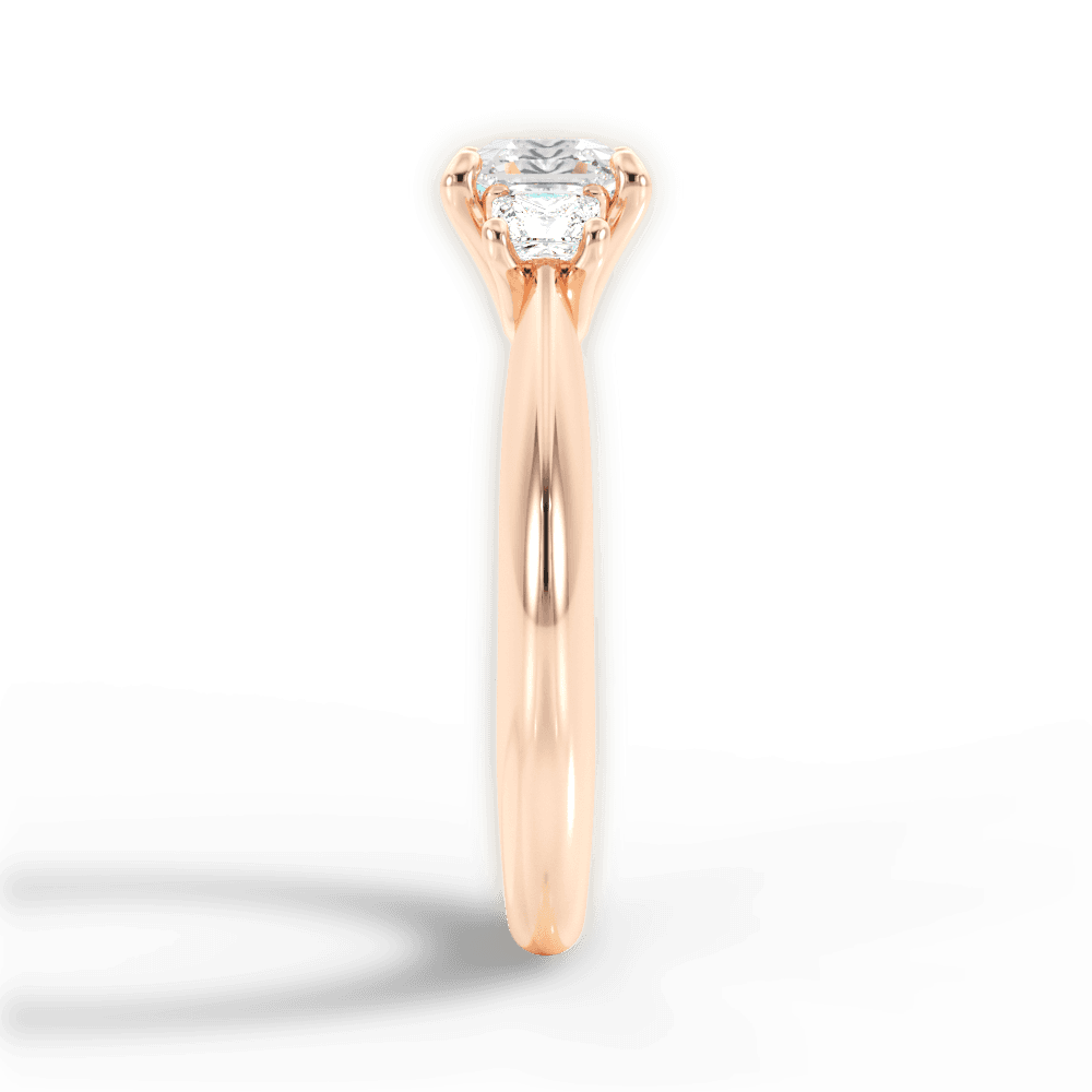 14kt Rose Gold/18kt Rose Gold/asscher/perspective