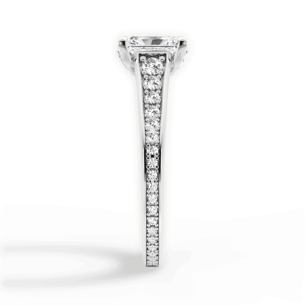 14kt White Gold/18kt White Gold/Platinum/radiant/perspective