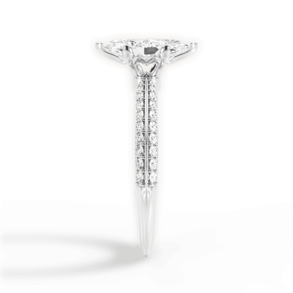 14kt White Gold/18kt White Gold/Platinum/marquise/perspective