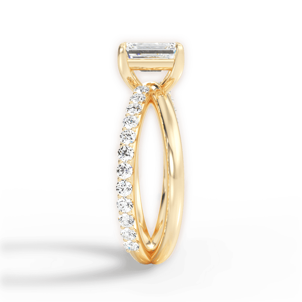 14kt Yellow Gold/18kt Yellow Gold/emerald/perspective