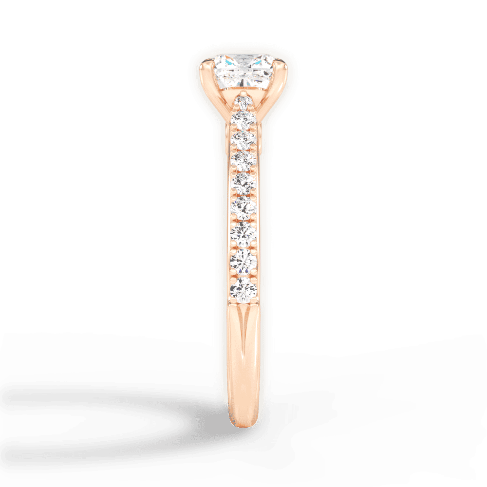 14kt Rose Gold/18kt Rose Gold/cushion/perspective