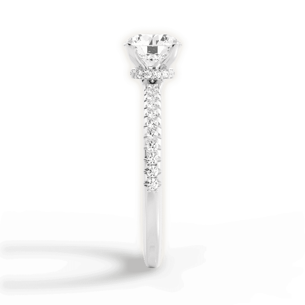 14kt White Gold/18kt White Gold/Platinum/round/perspective