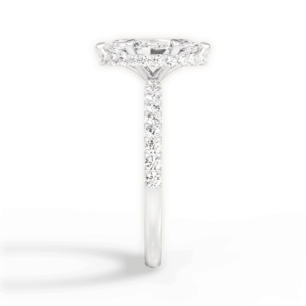 14kt White Gold/18kt White Gold/Platinum/marquise/perspective