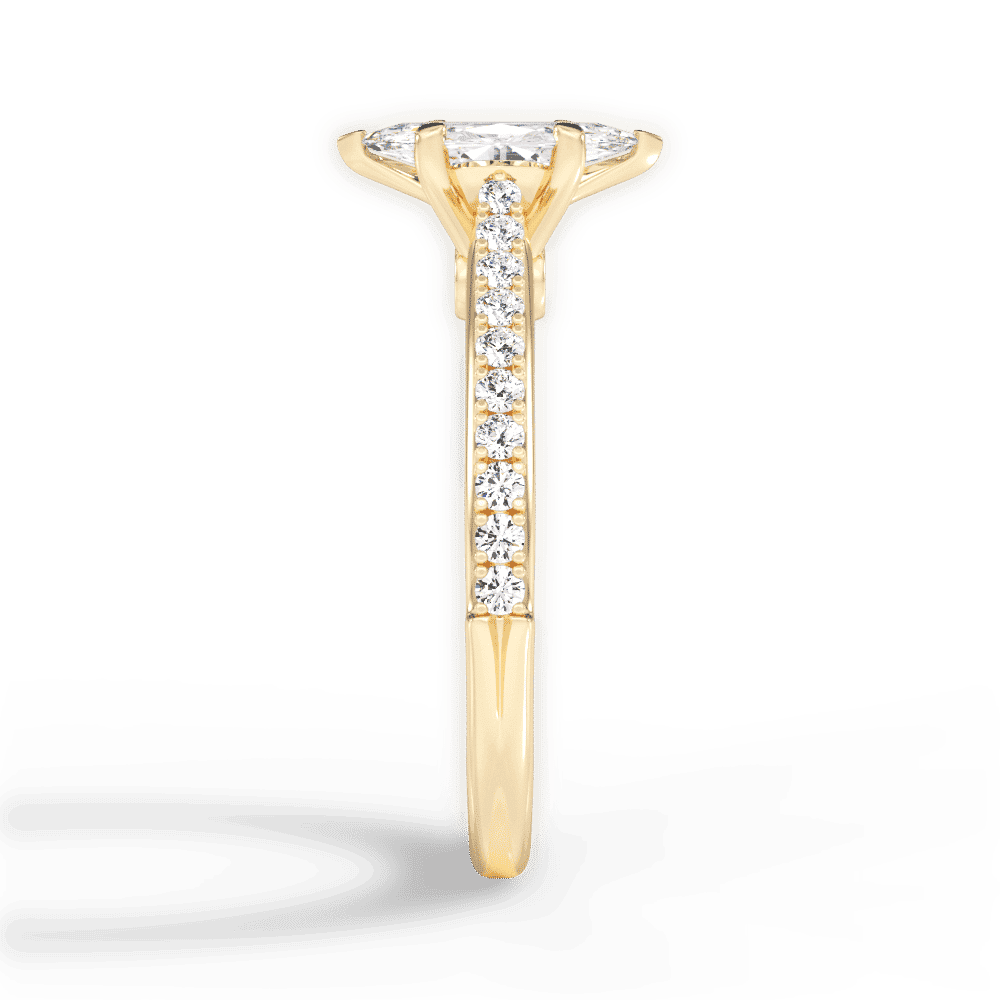 14kt Yellow Gold/18kt Yellow Gold/marquise/perspective