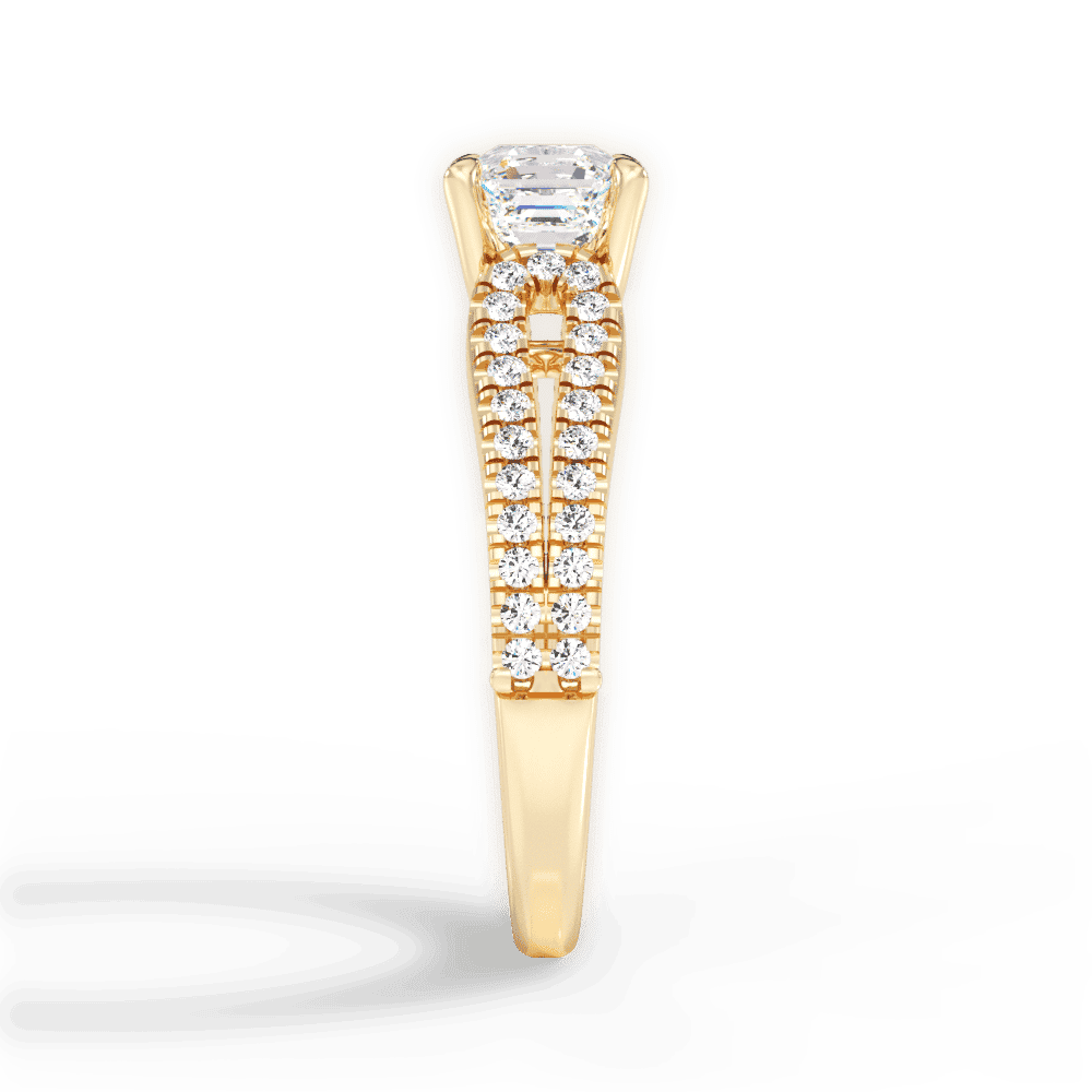 14kt Yellow Gold/18kt Yellow Gold/asscher/perspective