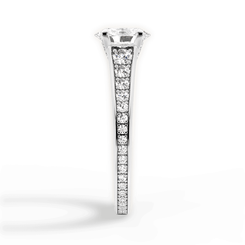 14kt White Gold/18kt White Gold/Platinum/oval/perspective