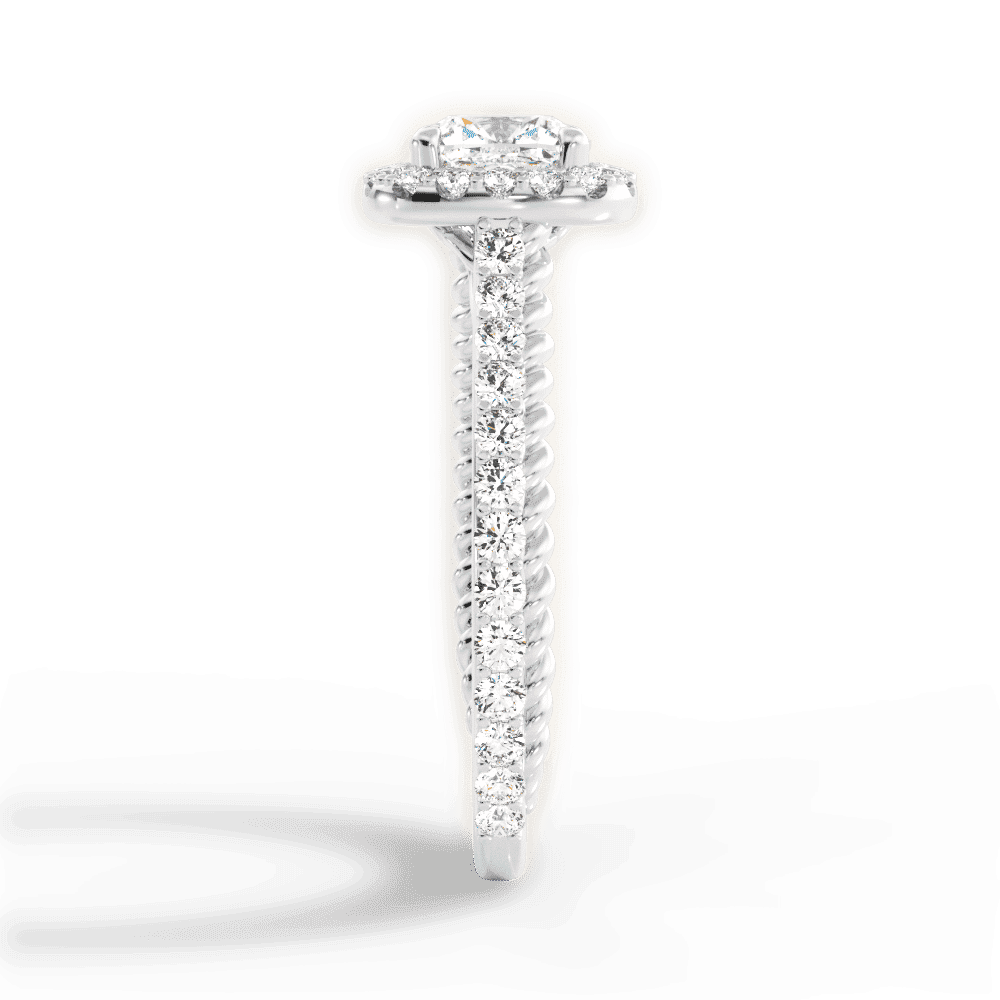 14kt White Gold/18kt White Gold/Platinum/cushion/perspective