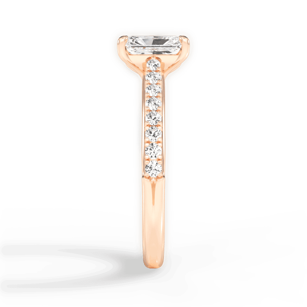 14kt Rose Gold/18kt Rose Gold/radiant/perspective