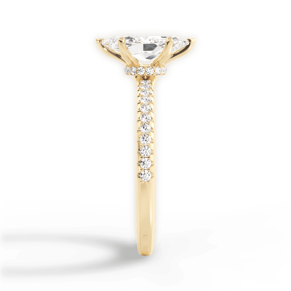 14kt Yellow Gold/18kt Yellow Gold/marquise/perspective