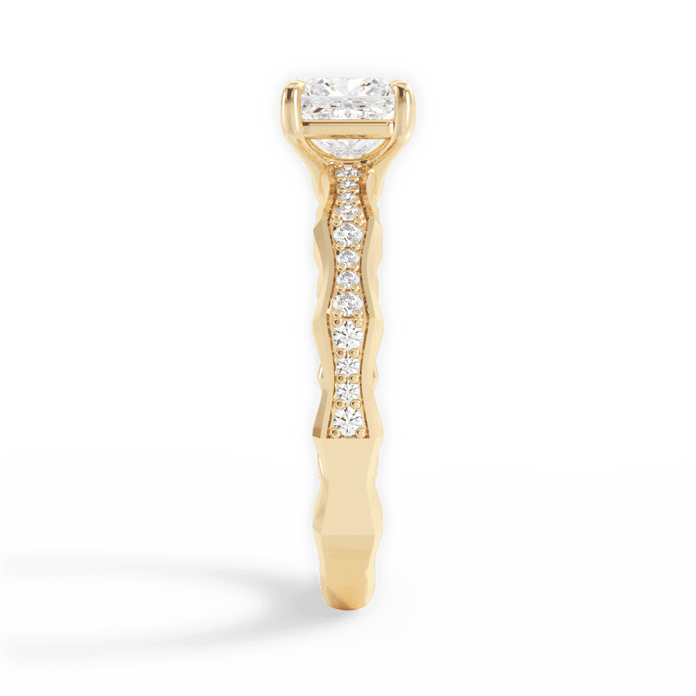 14kt Yellow Gold/18kt Yellow Gold/princess/perspective