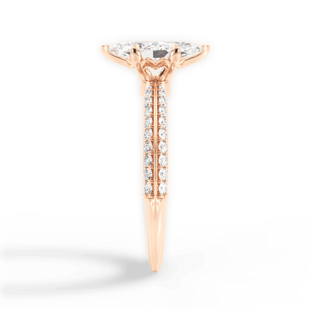 14kt Rose Gold/18kt Rose Gold/marquise/perspective