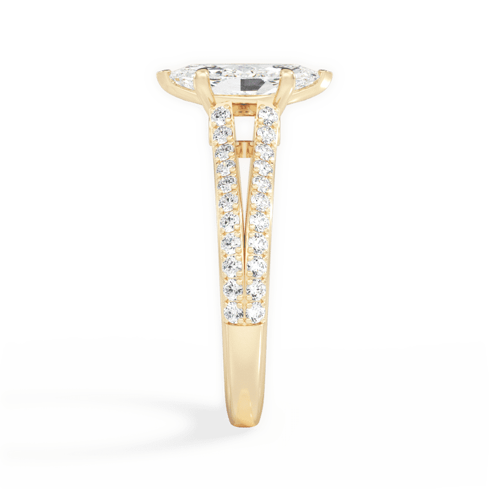 14kt Yellow Gold/18kt Yellow Gold/marquise/perspective