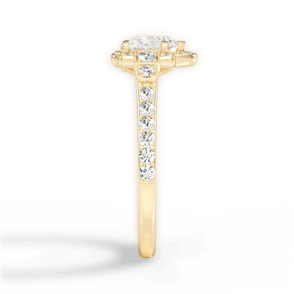 14kt Yellow Gold/18kt Yellow Gold/heart/perspective