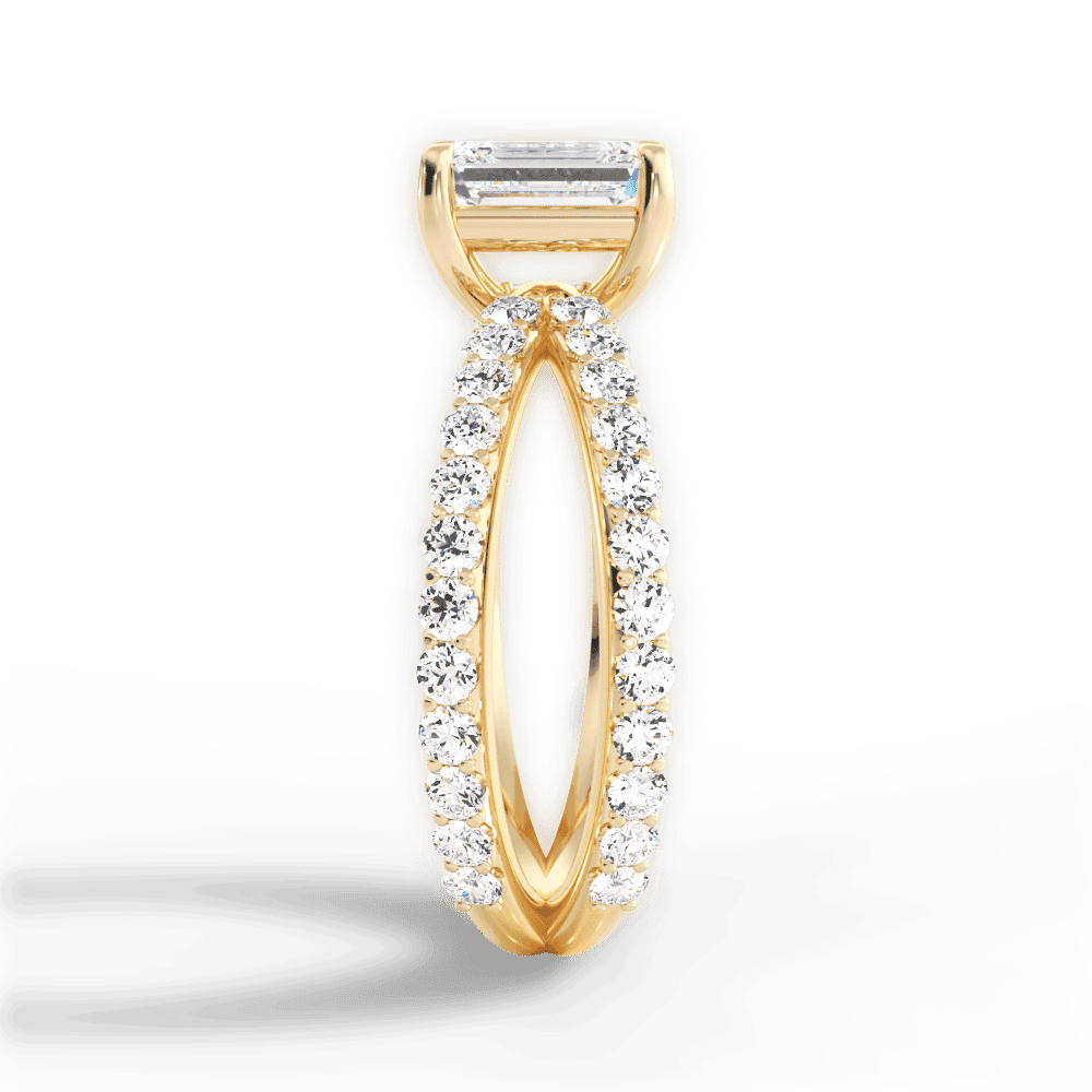 14kt Yellow Gold/18kt Yellow Gold/emerald/perspective
