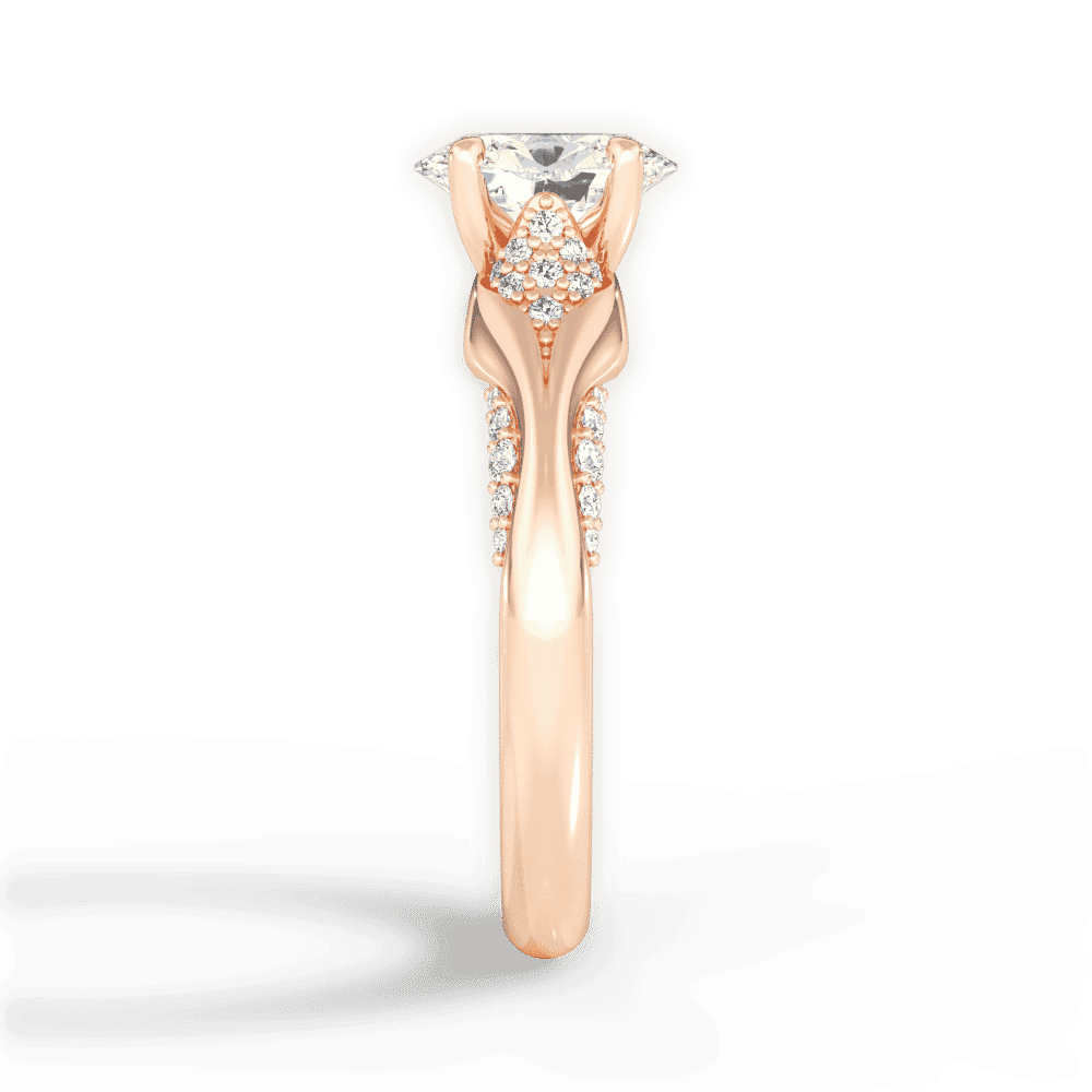 14kt Rose Gold/18kt Rose Gold/oval/perspective