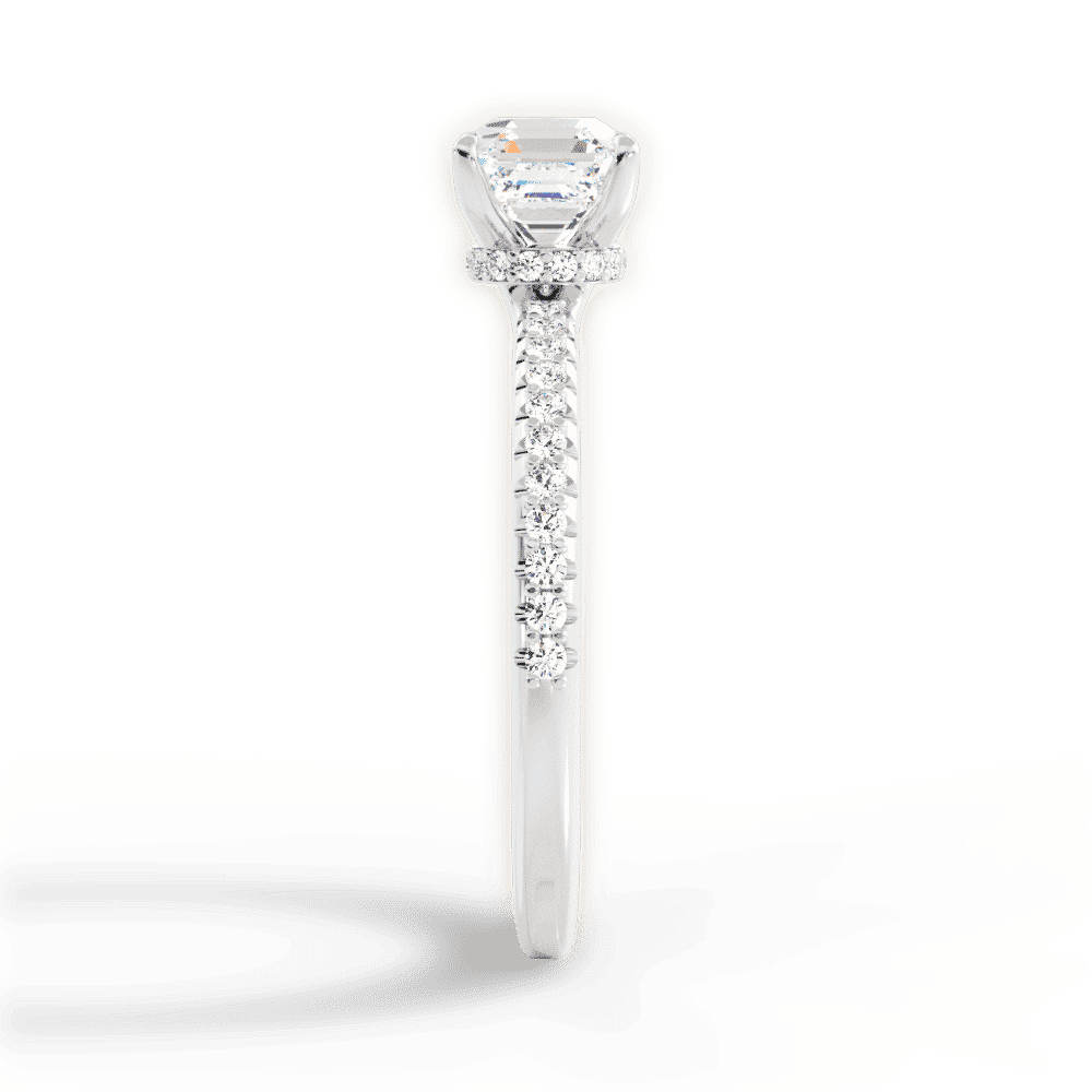 14kt White Gold/18kt White Gold/Platinum/asscher/perspective