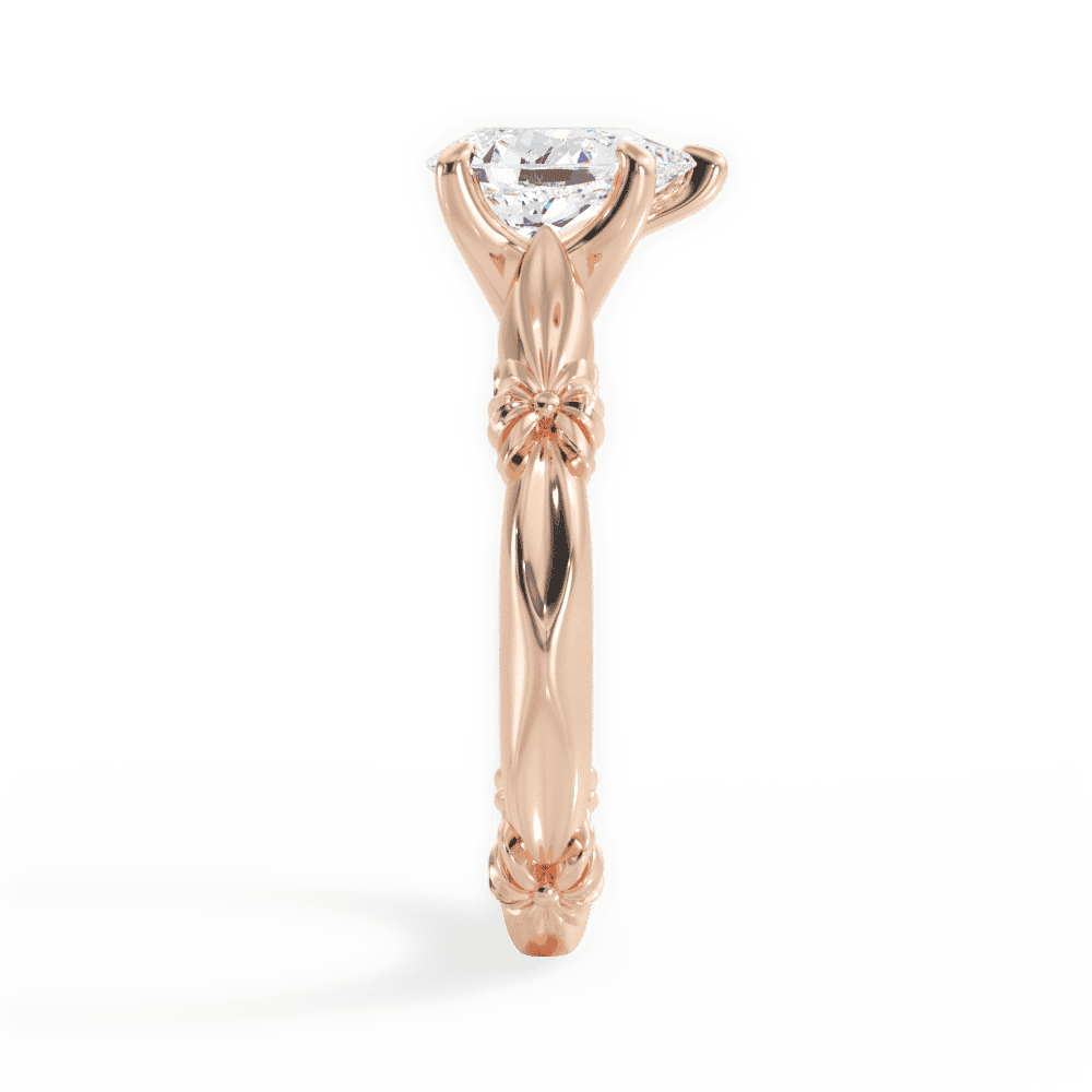 14kt Rose Gold/18kt Rose Gold/pear/perspective