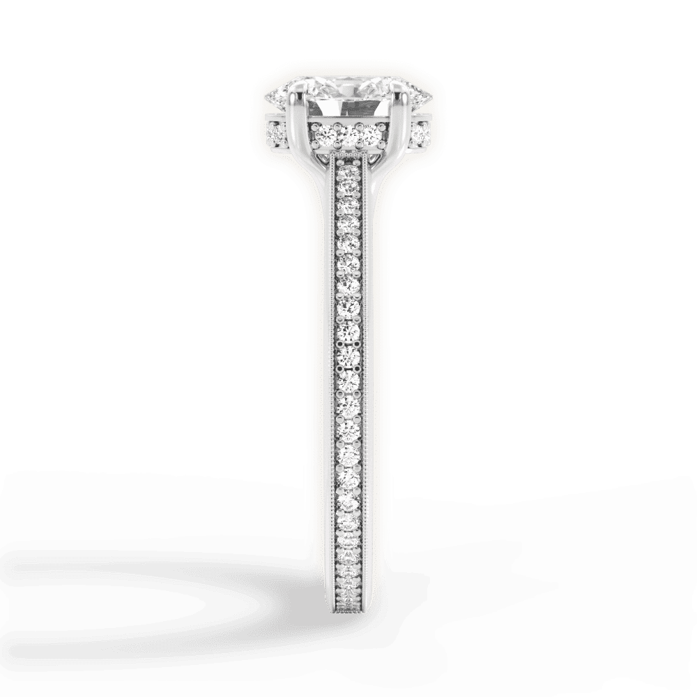14kt White Gold/18kt White Gold/Platinum/oval/perspective