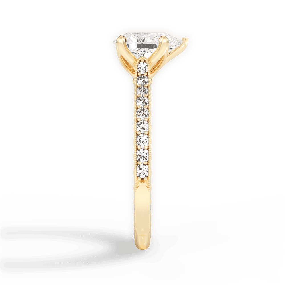 14kt Yellow Gold/18kt Yellow Gold/pear/perspective