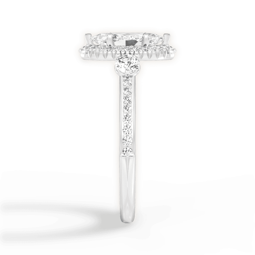 14kt White Gold/18kt White Gold/Platinum/marquise/perspective