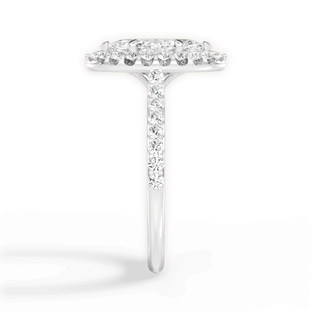 14kt White Gold/18kt White Gold/Platinum/marquise/perspective