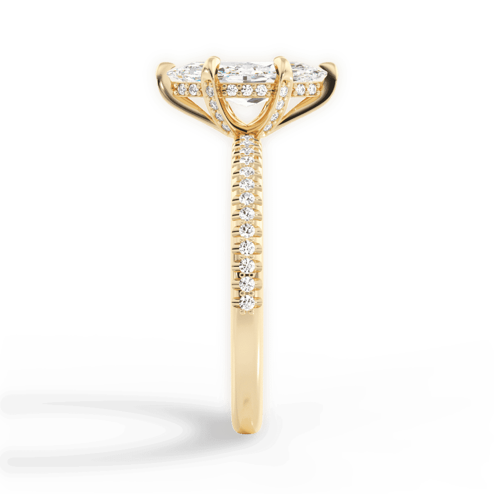 14kt Yellow Gold/18kt Yellow Gold/marquise/perspective