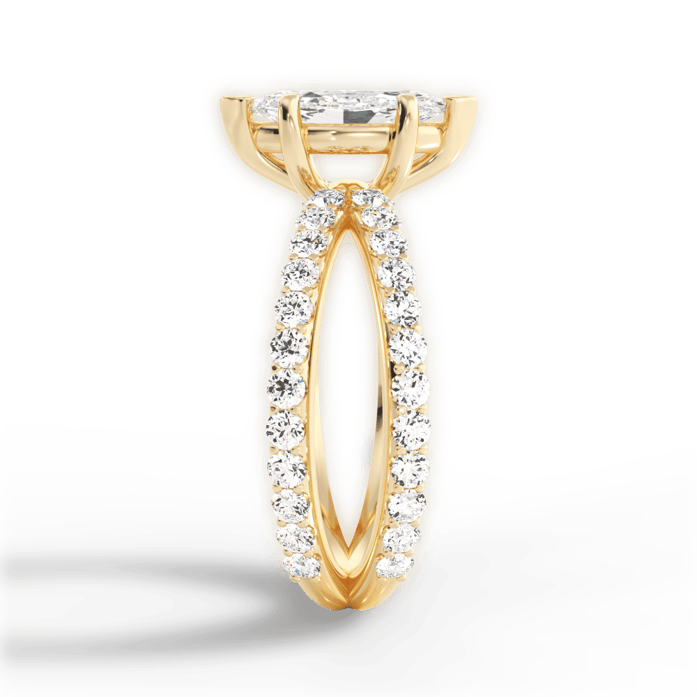 14kt Yellow Gold/18kt Yellow Gold/marquise/perspective
