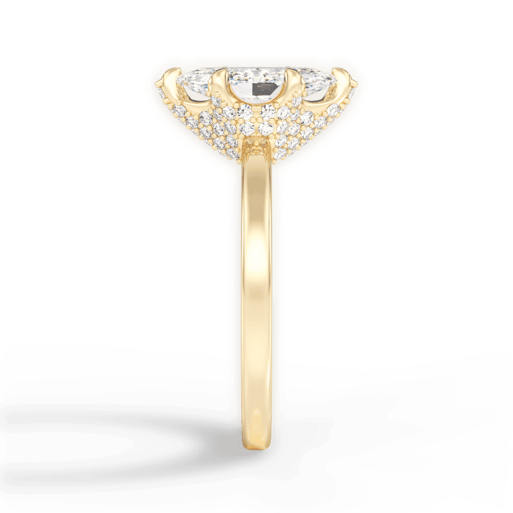 14kt Yellow Gold/18kt Yellow Gold/marquise/perspective