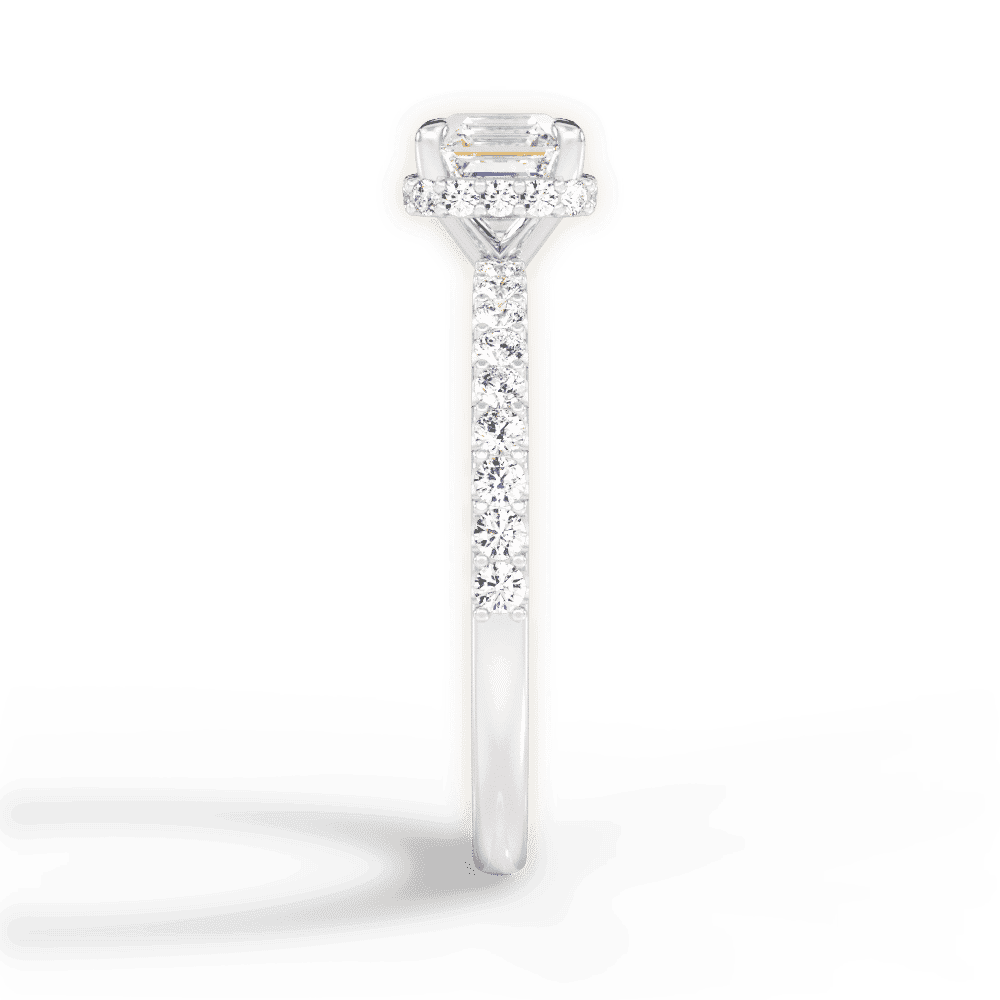 14kt White Gold/18kt White Gold/Platinum/asscher/perspective