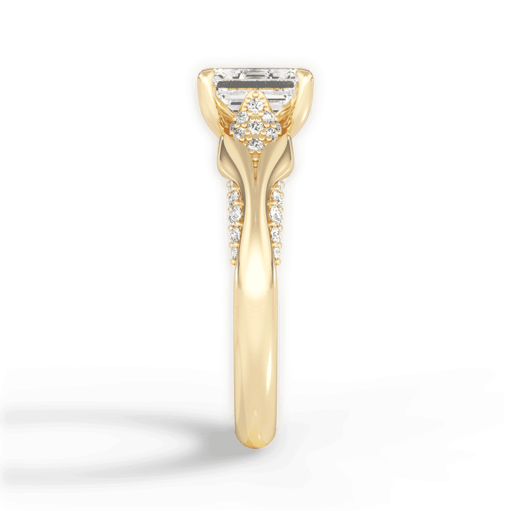 14kt Yellow Gold/18kt Yellow Gold/emerald/perspective