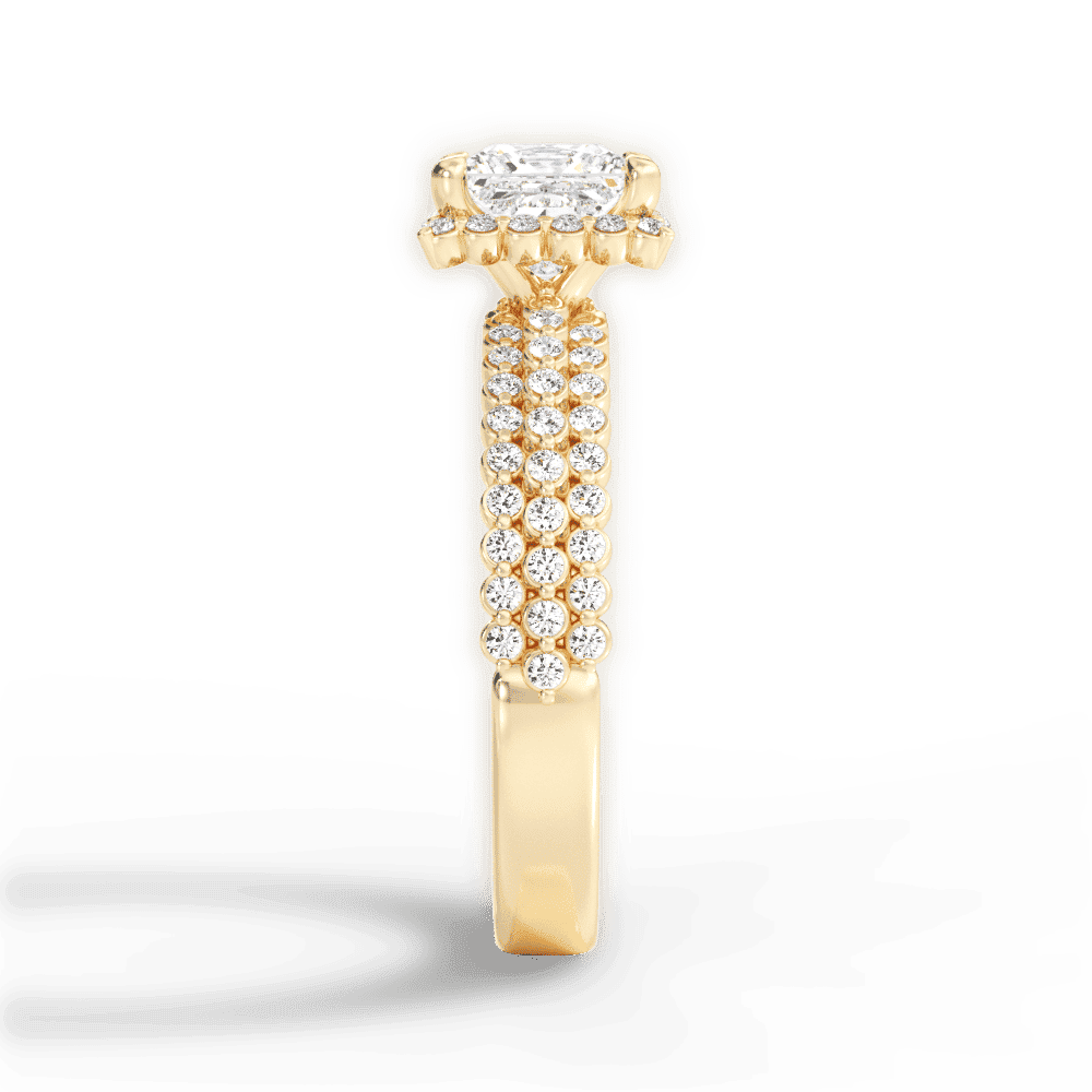 14kt Yellow Gold/18kt Yellow Gold/princess/perspective