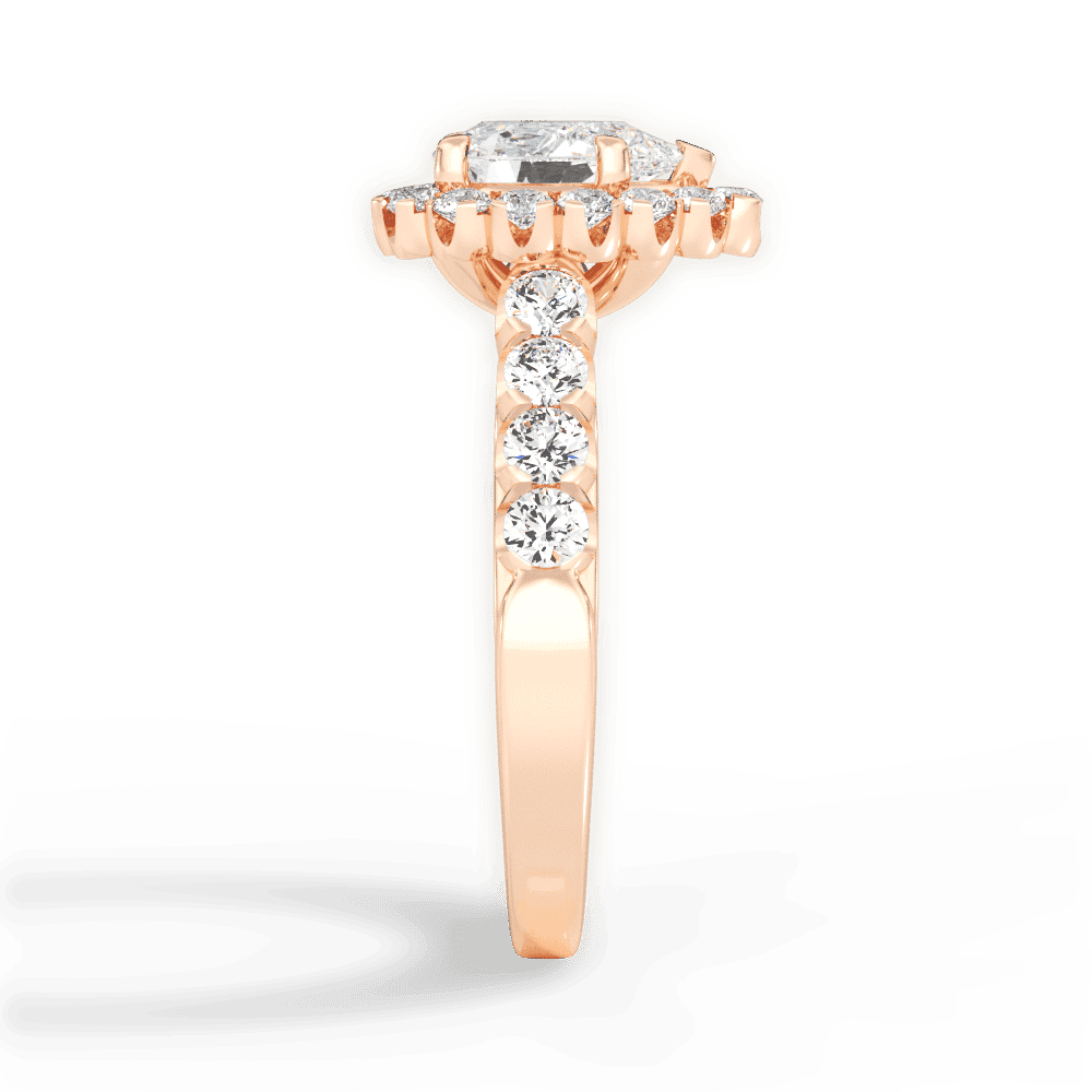 14kt Rose Gold/18kt Rose Gold/pear/perspective