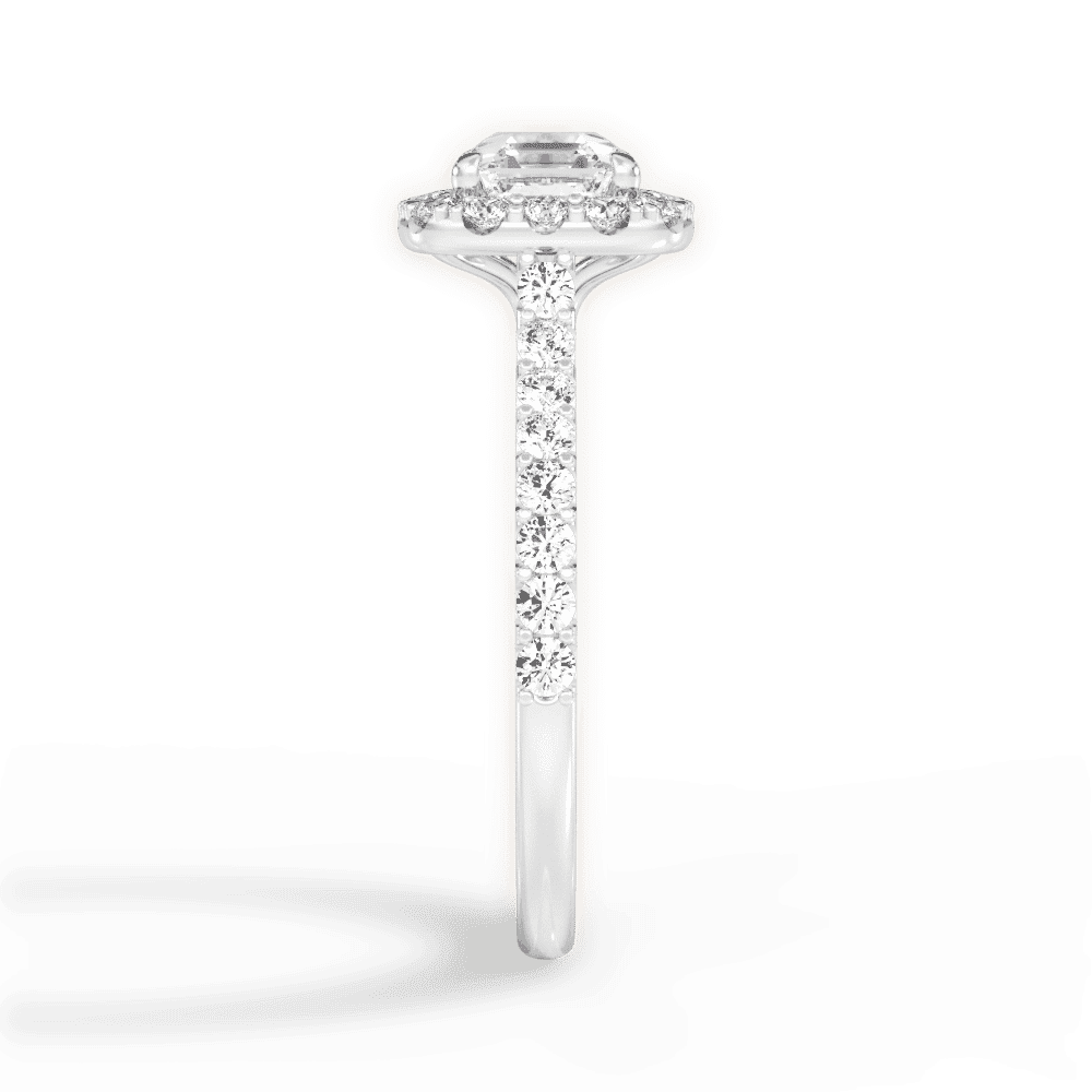 14kt White Gold/18kt White Gold/Platinum/asscher/perspective