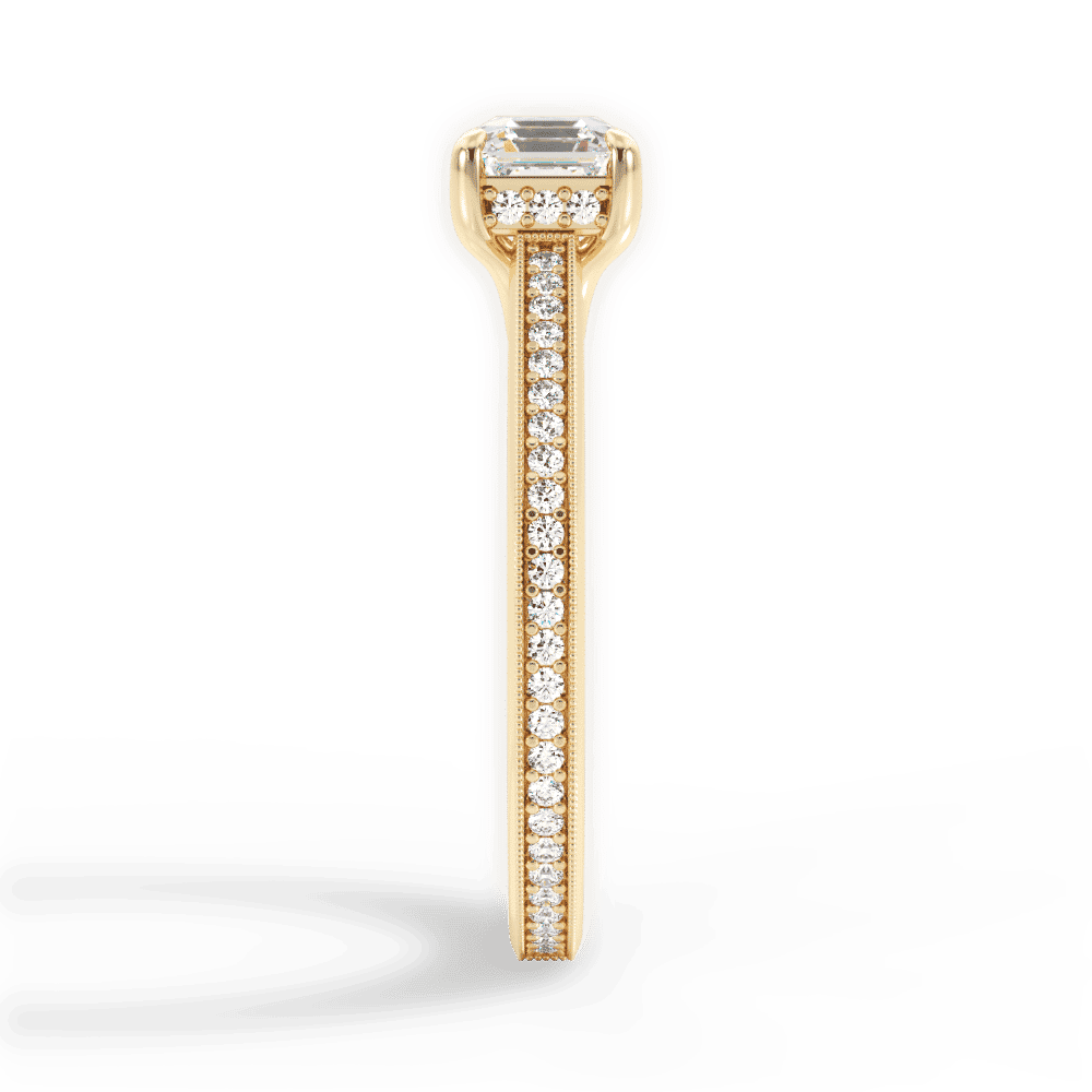 14kt Yellow Gold/18kt Yellow Gold/asscher/perspective