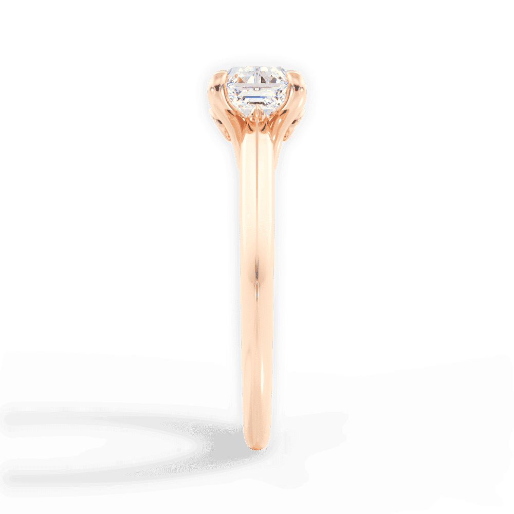 14kt Rose Gold/18kt Rose Gold/asscher/perspective