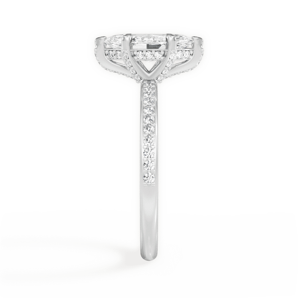 14kt White Gold/18kt White Gold/Platinum/marquise/perspective