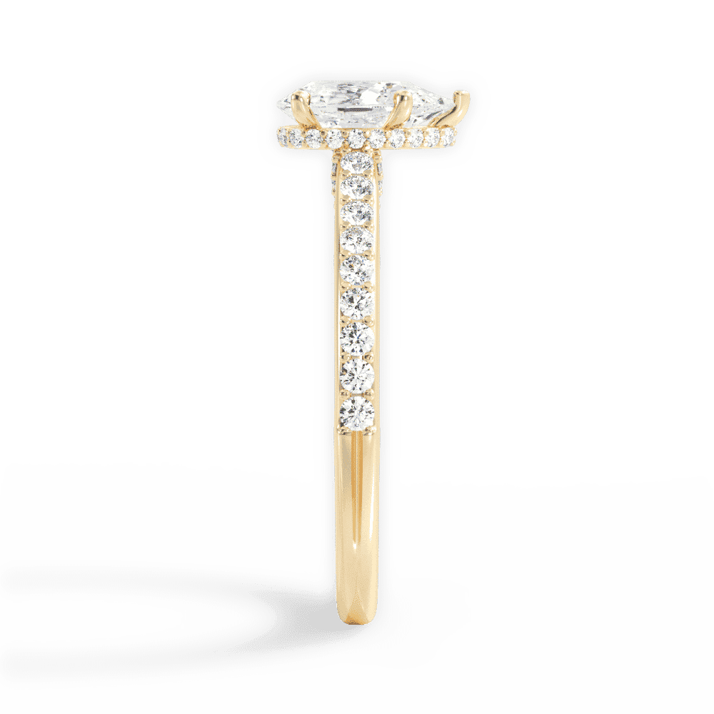 14kt Yellow Gold/18kt Yellow Gold/pear/perspective