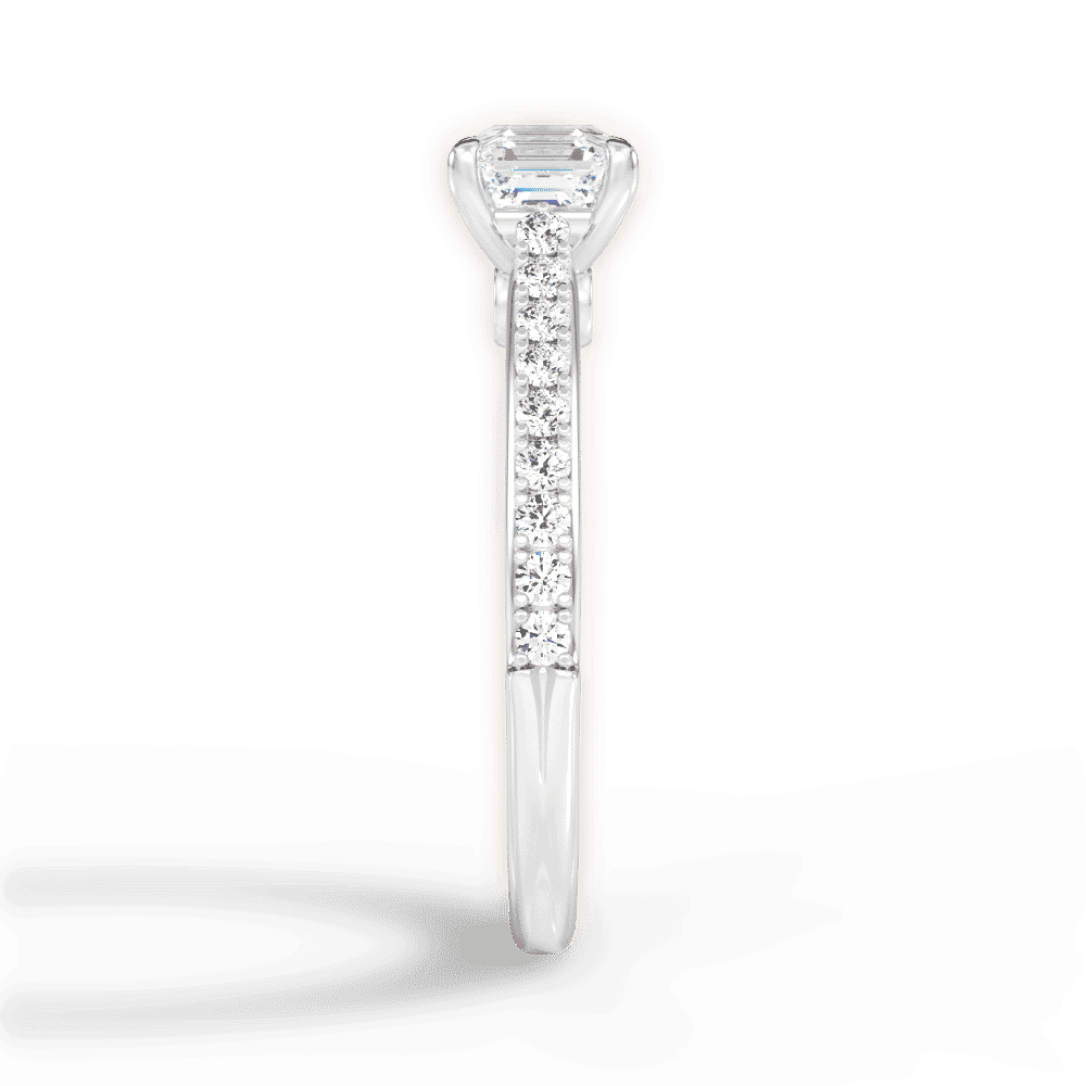 14kt White Gold/18kt White Gold/Platinum/asscher/perspective