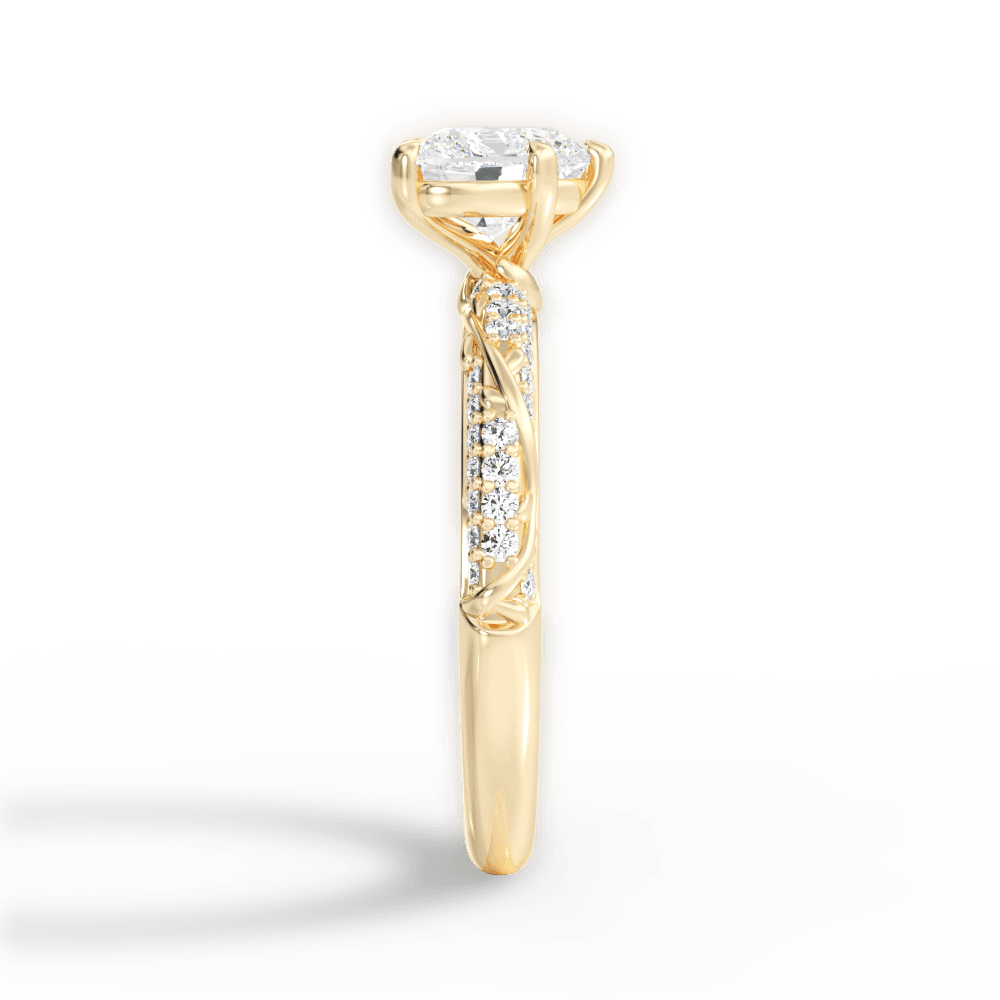 14kt Yellow Gold/18kt Yellow Gold/heart/perspective