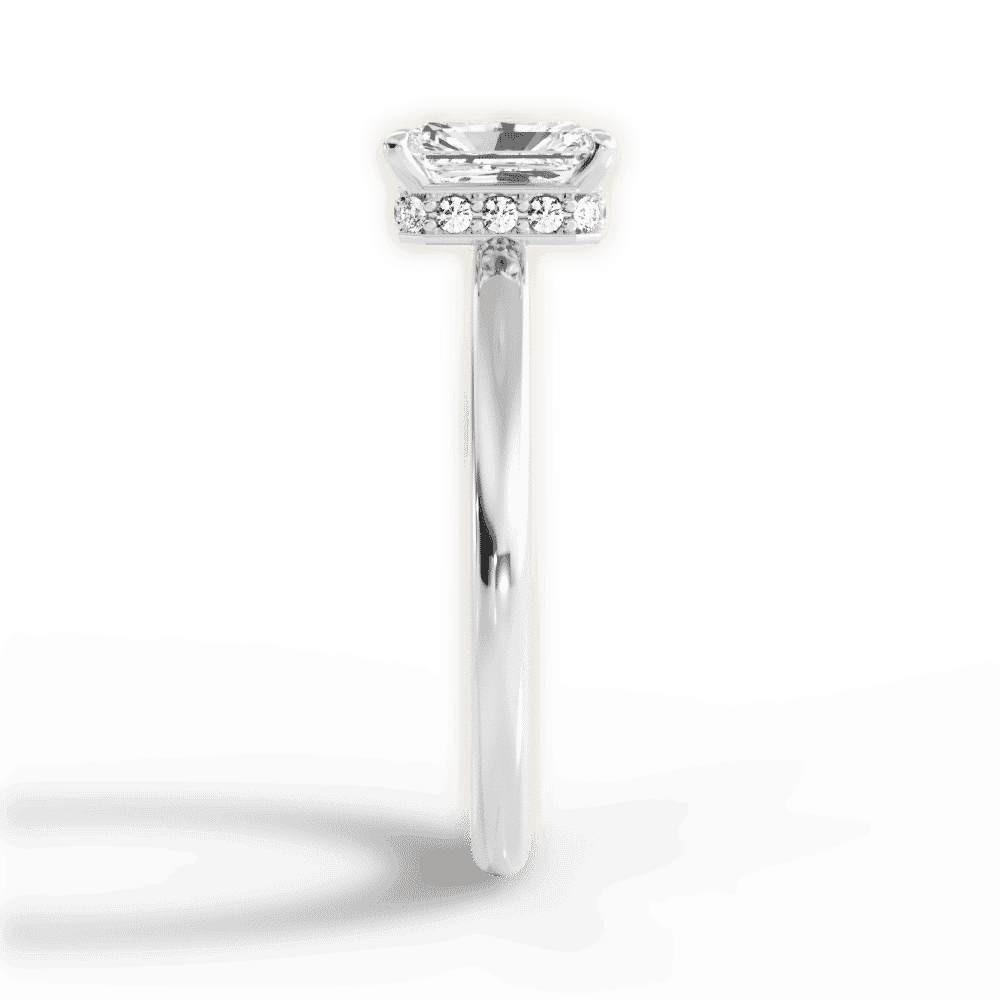 14kt White Gold/18kt White Gold/Platinum/radiant/perspective