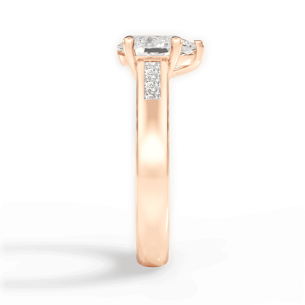 14kt Rose Gold/18kt Rose Gold/pear/perspective