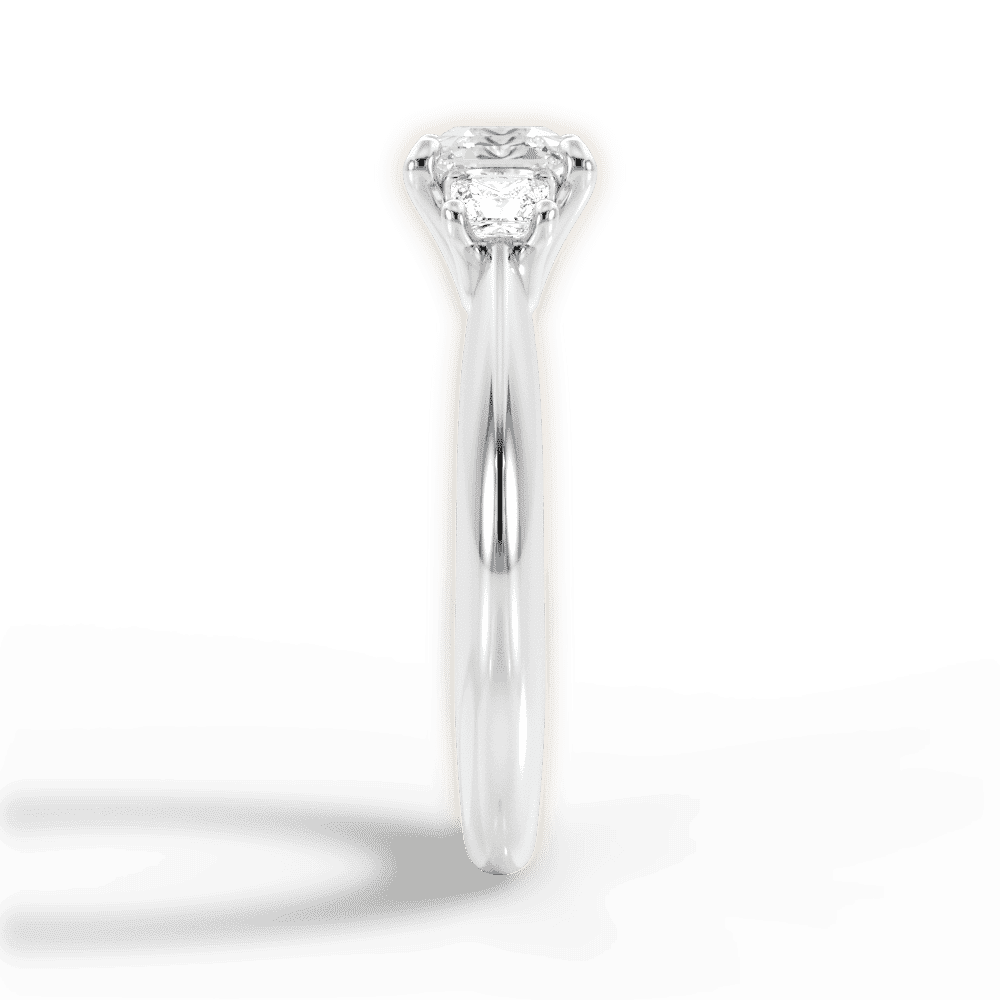 14kt White Gold/18kt White Gold/Platinum/asscher/perspective