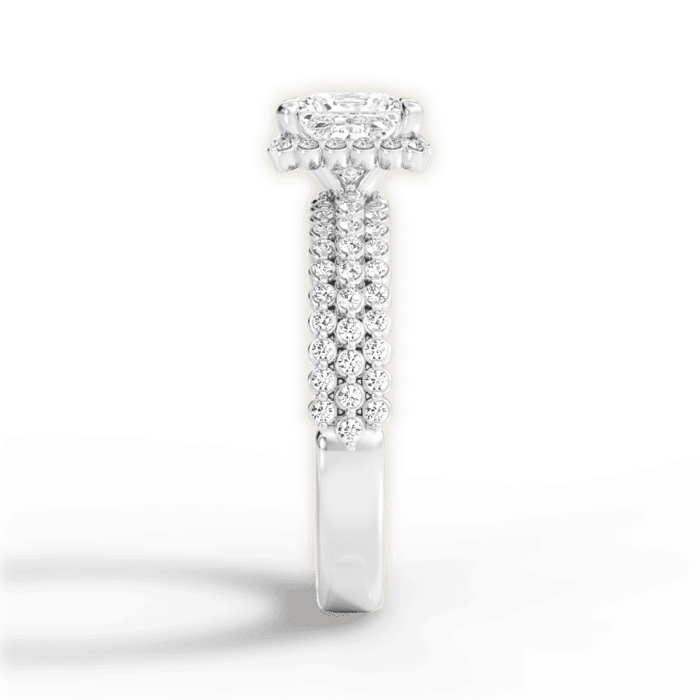 14kt White Gold/18kt White Gold/Platinum/princess/perspective