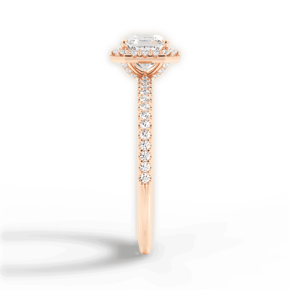 14kt Rose Gold/18kt Rose Gold/asscher/perspective