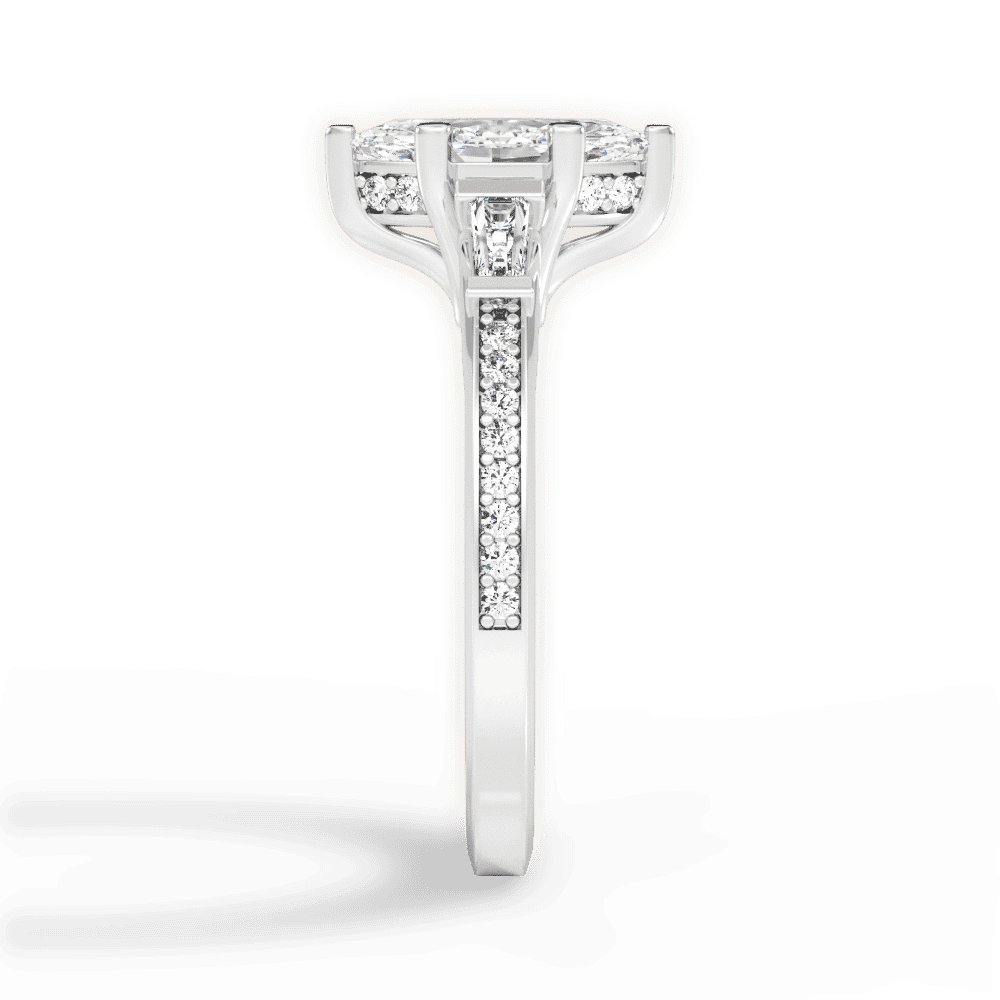 14kt White Gold/18kt White Gold/Platinum/marquise/perspective