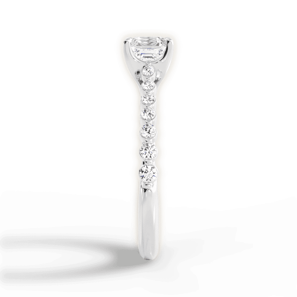 14kt White Gold/18kt White Gold/Platinum/asscher/perspective