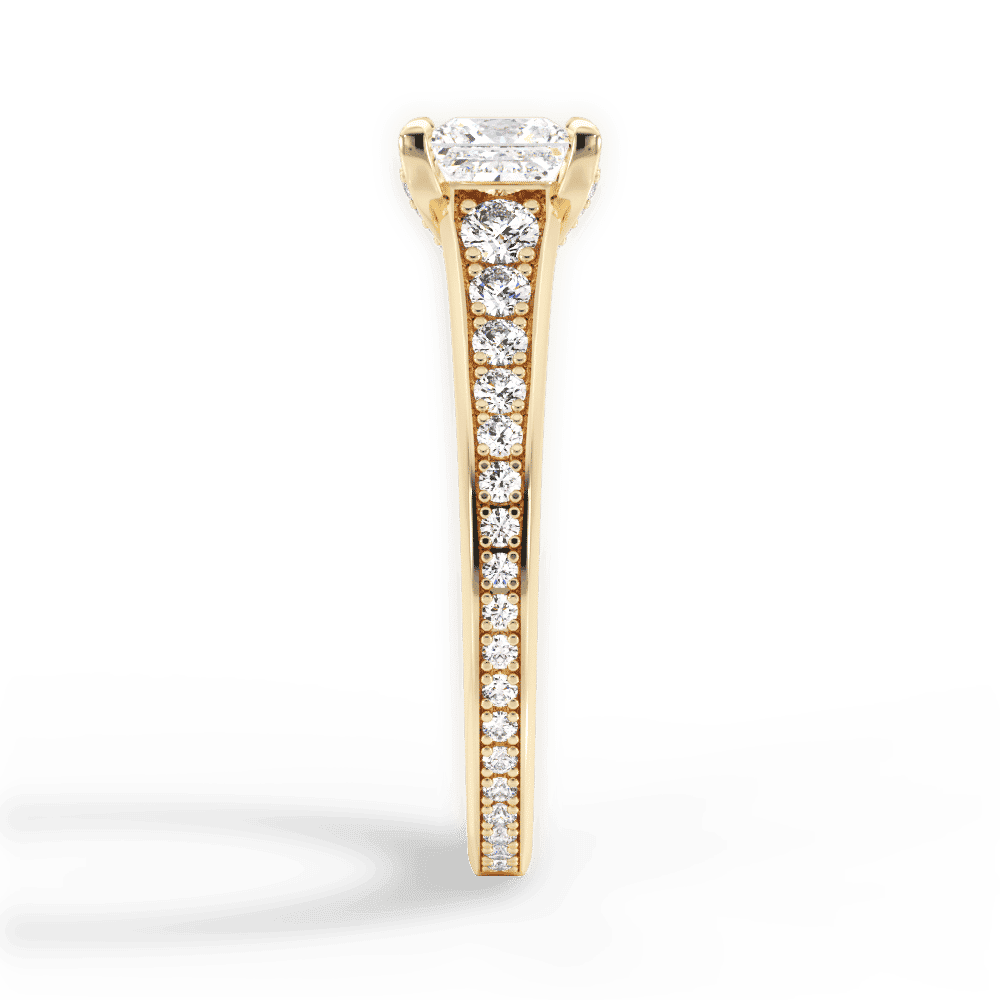 14kt Yellow Gold/18kt Yellow Gold/princess/perspective